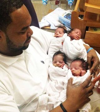 Último beso antes del parto: ¡un hombre perdió a su esposa y se convirtió en papá soltero de cuatrillizos!