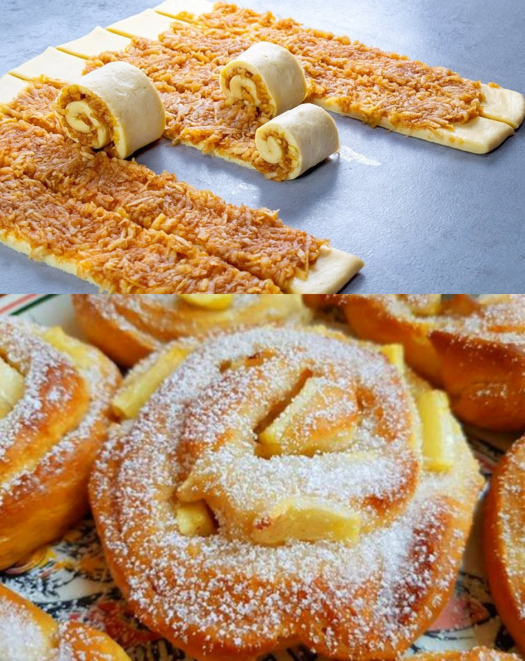 Sniglar med äpplen, precis som från ett bageri, väldoftande och möra!