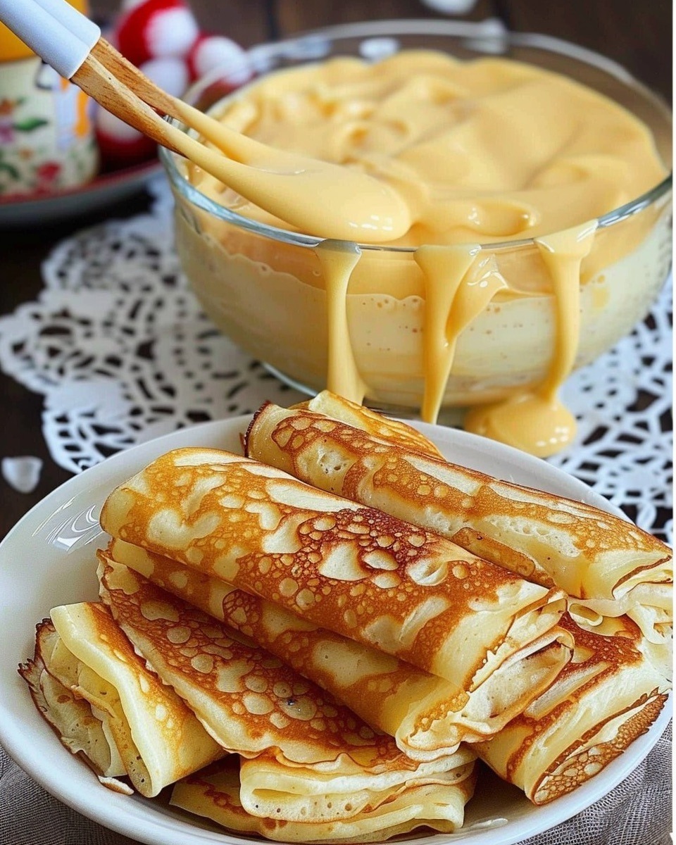 Mjölfria crêpes med keso, klara på 5 minuter, en riktig njutning!