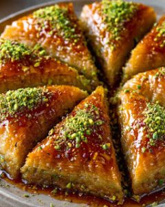 Pistage- och honungsbaklava 🍯🥧: Den gyllene kakan som stjäl hjärtan✨