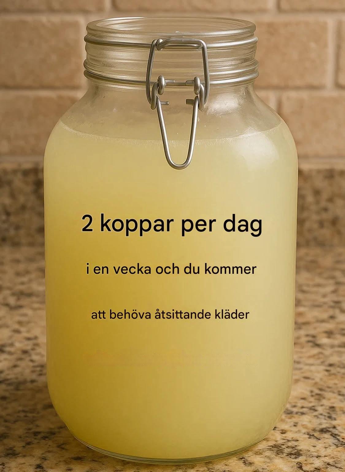 Naturlig bantningsdryck: varmt vatten, äppelcidervinäger, ingefära och citron