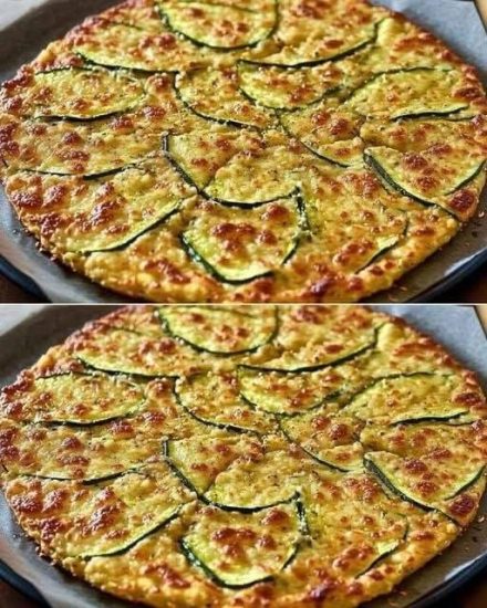 Hälsosam pizzabotten med zucchini och havregryn