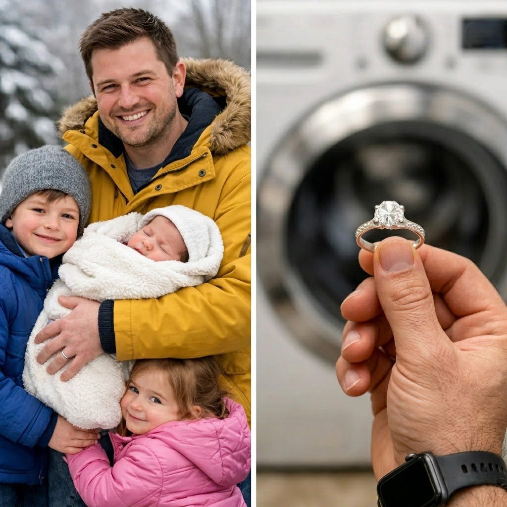 Encontré un anillo de diamante en una lavadora que compré en una tienda de segunda mano, lo que la devolvía a 10 coches de policía fuera de mi casa.