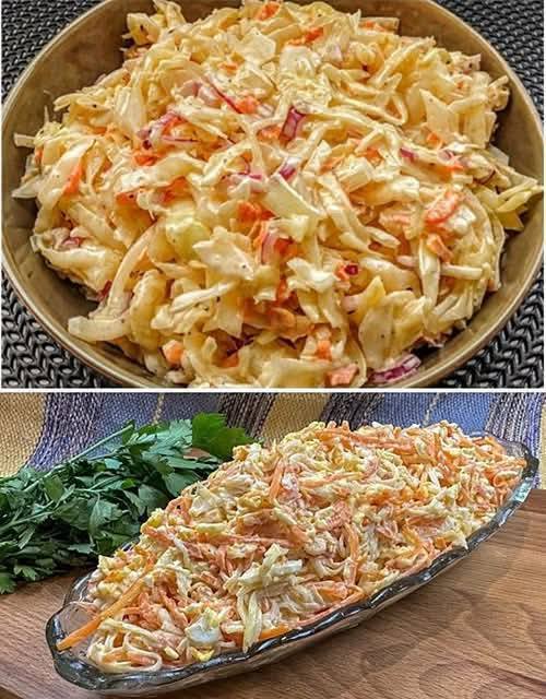 🥗 Fräsch kålsallad med äpple & krämig dressing – lätt, krispig och helt beroendeframkallande