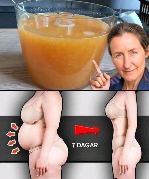Detoxdryck för en platt mage