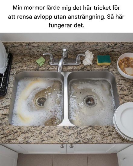 Knep för att rensa ett köksavlopp