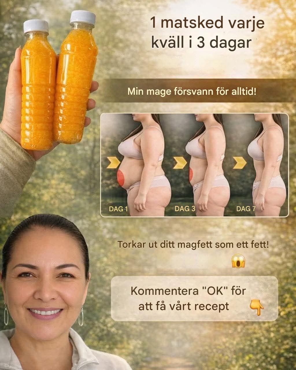Detoxdryck för platt mage