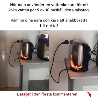 När man använder en vattenkokare för att koka vatten gör 9 av 10 hushåll detta misstag.