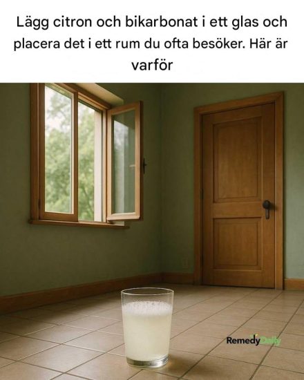 Lägg citron och bikarbonat i ett glas och placera det i ett rum du ofta besöker. Här är anledningen.