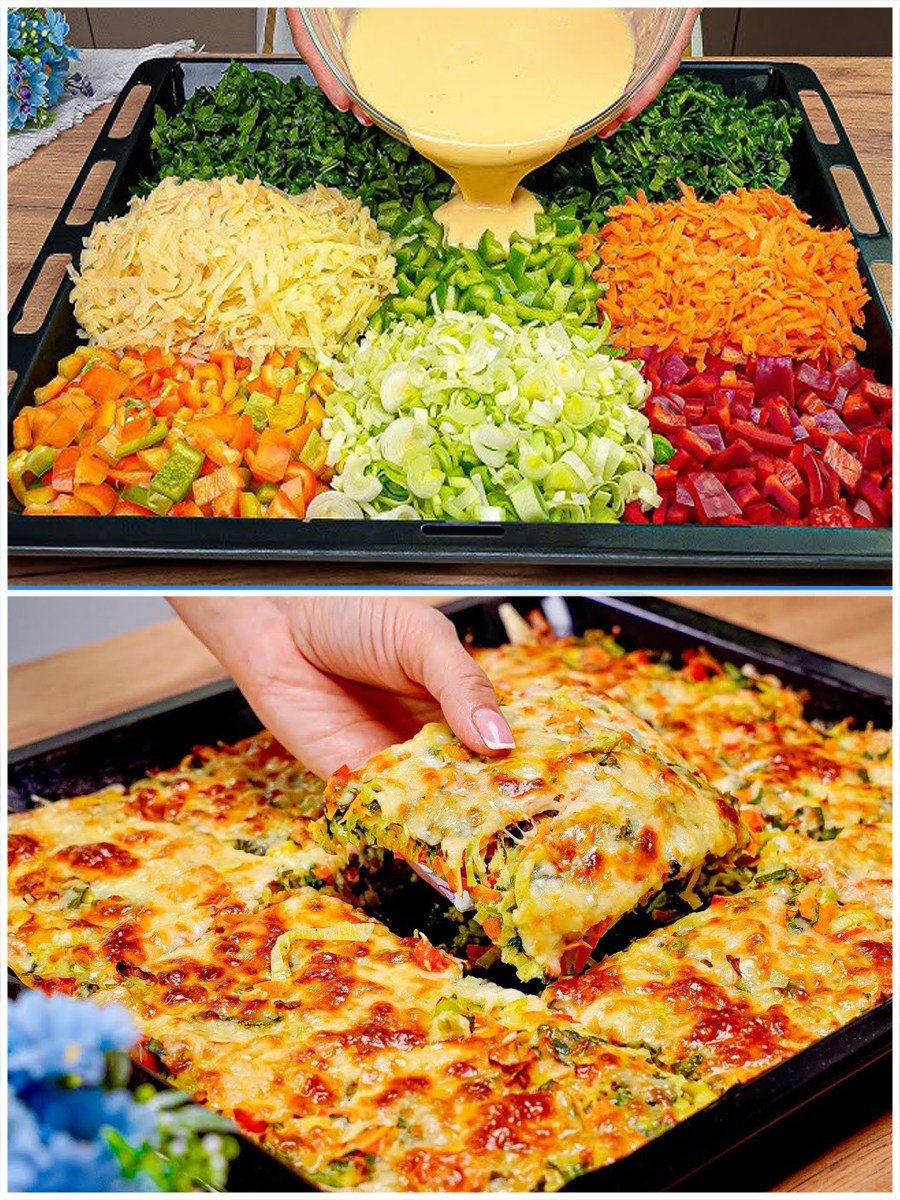 Färgstark grönsaksgratäng på plåt – Enkelt, nyttigt och fantastiskt gott!