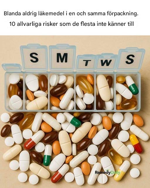 Blanda dina mediciner i en pillerlåda