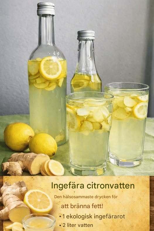 Ingefäravatten: Den hälsosammaste drycken för att bränna fett från mage, nacke, armar, rygg och lår!