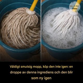 Ett enkelt knep för att rengöra en väldigt smutsig mopp och få den att se ny ut igen