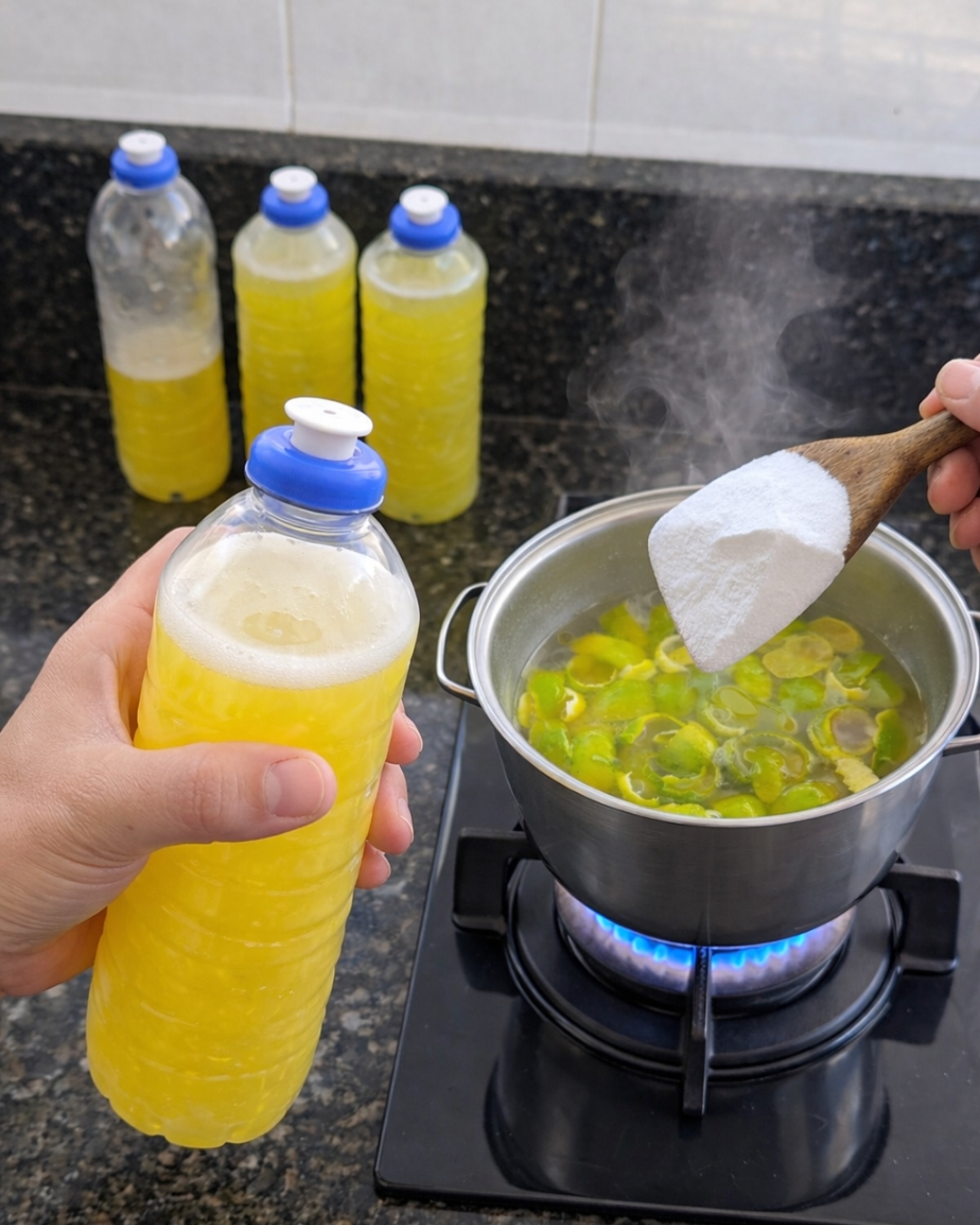 Kraftfullt hemmagjort multirengöringsmedel med citronskal (spara pengar och rengör naturligt)