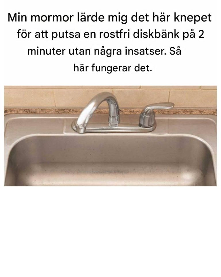 Min mormor lärde mig det här knepet för att putsa en rostfri diskbänk på 2 minuter utan några insatser. Så här fungerar det.