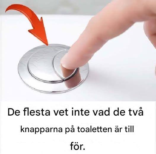 Varför finns det två knappar på toaletten?