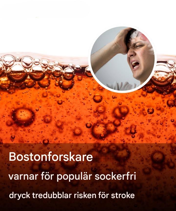 Denna sockerfria dryck kan tredubbla din risk för stroke
