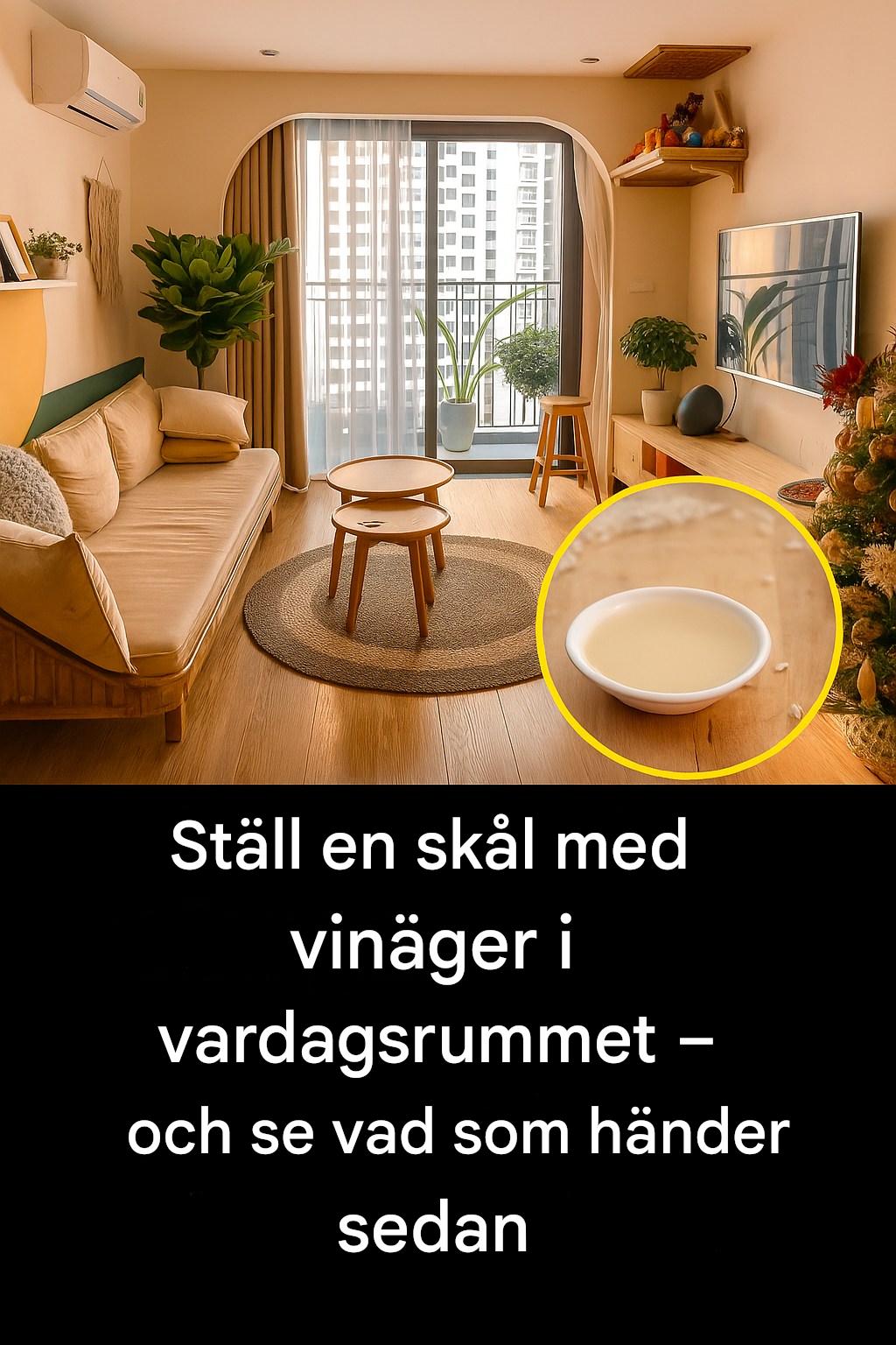 Ställ en skål med vinäger i vardagsrummet – och se vad som händer sedan