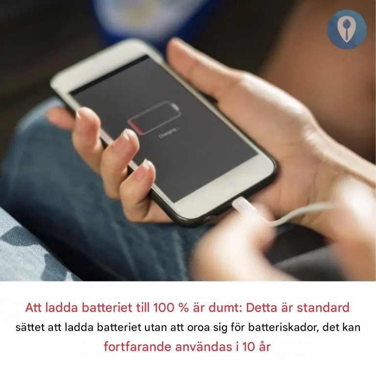 Att ladda batteriet till 100 % är dumt: Detta är standardsättet att ladda batteriet utan