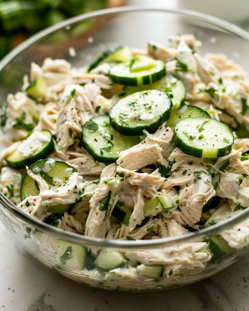 Tzatziki-kycklingsallad