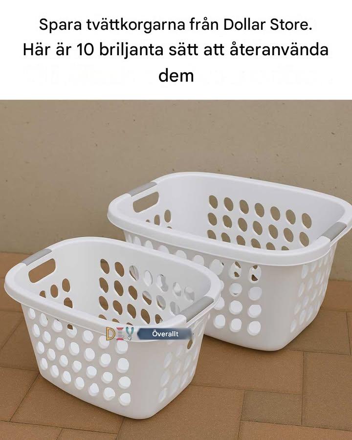 Spara tvättkorgarna från Dollar Store. Här är 10 briljanta sätt att återanvända dem.
