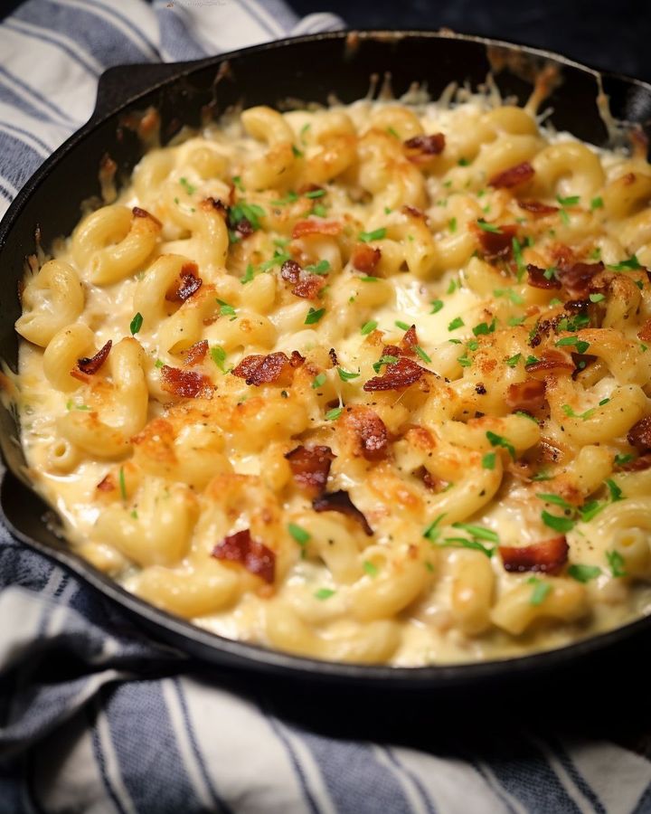 Fransk lök-Macaroni och ost