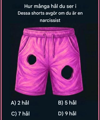 Hur många hål du ser i dessa shorts avgör om du är en narcissist