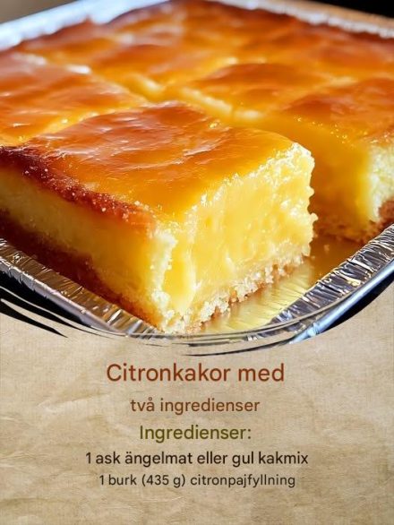 Den ultimata genvägen: Citronbarer med två ingredienser som smakar som magi