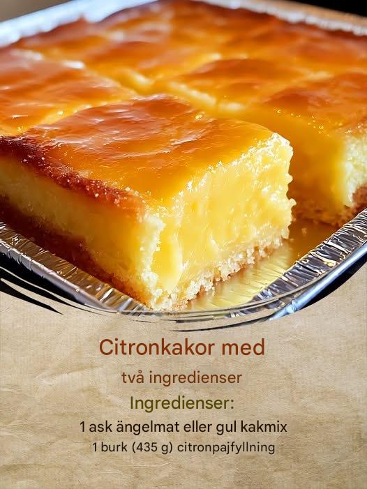 Den ultimata genvägen: Citronbarer med två ingredienser som smakar som magi