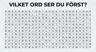 Vilket ord såg du först? Det kan avslöja något om ditt fokus…