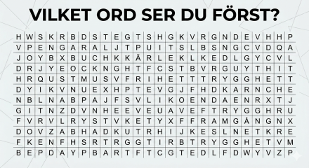 Vilket ord såg du först? Det kan avslöja något om ditt fokus…