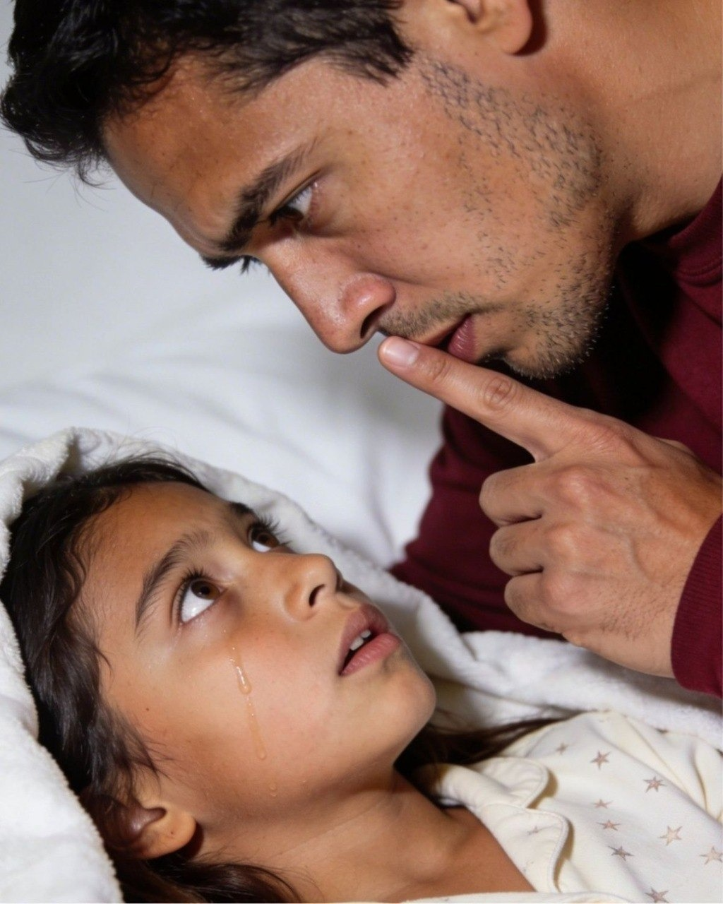 Din 8-åriga dotter viskade: “Mamma sa att jag inte skulle berätta det för dig”… och en blick bakom ryggen på henne krossade det liv du trodde du kände till.