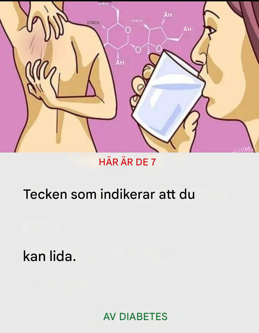VARNING: SÅ HÄR BÖRJAR DIABETES. Du kan ha det utan att veta om det! Här är 8 tecken som tyder på att du har för mycket socker i blodet.