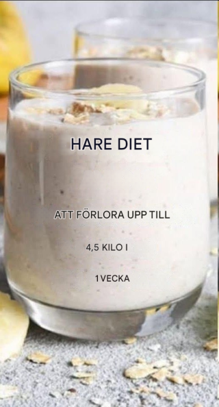 HAVREGRYNSKOST FÖR ATT GÅ NER UPP TILL 4,5 KILO PÅ 1 VECKA