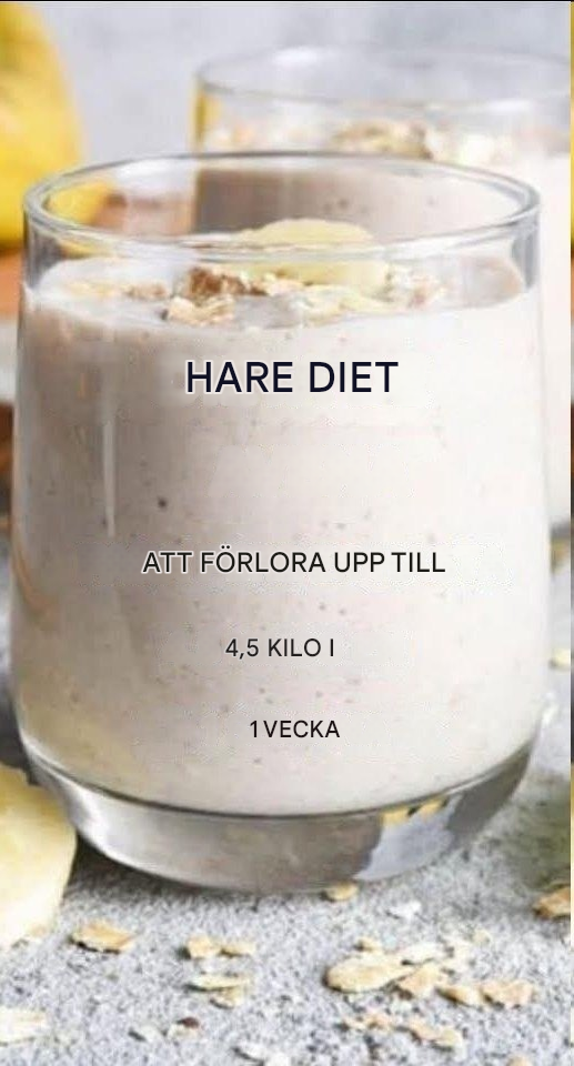 HAVREGRYNSKOST FÖR ATT GÅ NER UPP TILL 4,5 KILO PÅ 1 VECKA