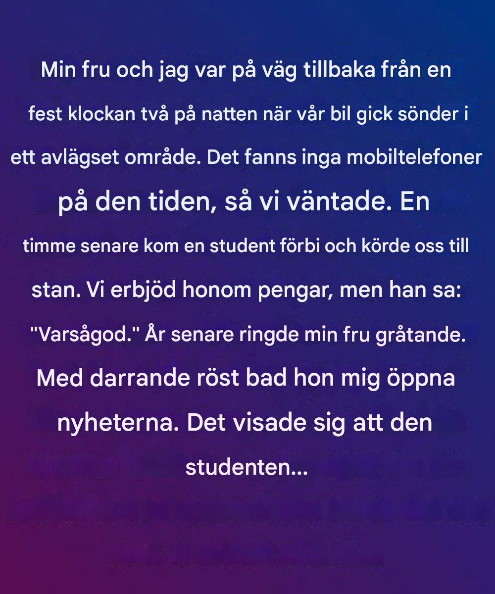 Hur en osjälvisk student gjorde skillnaden i ett avgörande ögonblick