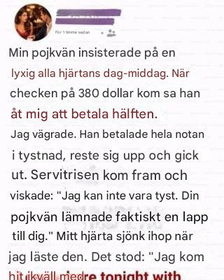 En alla hjärtans dag-middag som avslöjade allt: När ett test förstörde sju år tillsammans