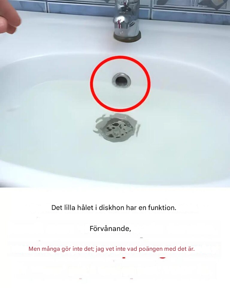 Mysteriet bakom det lilla hålet i ditt handfat.
