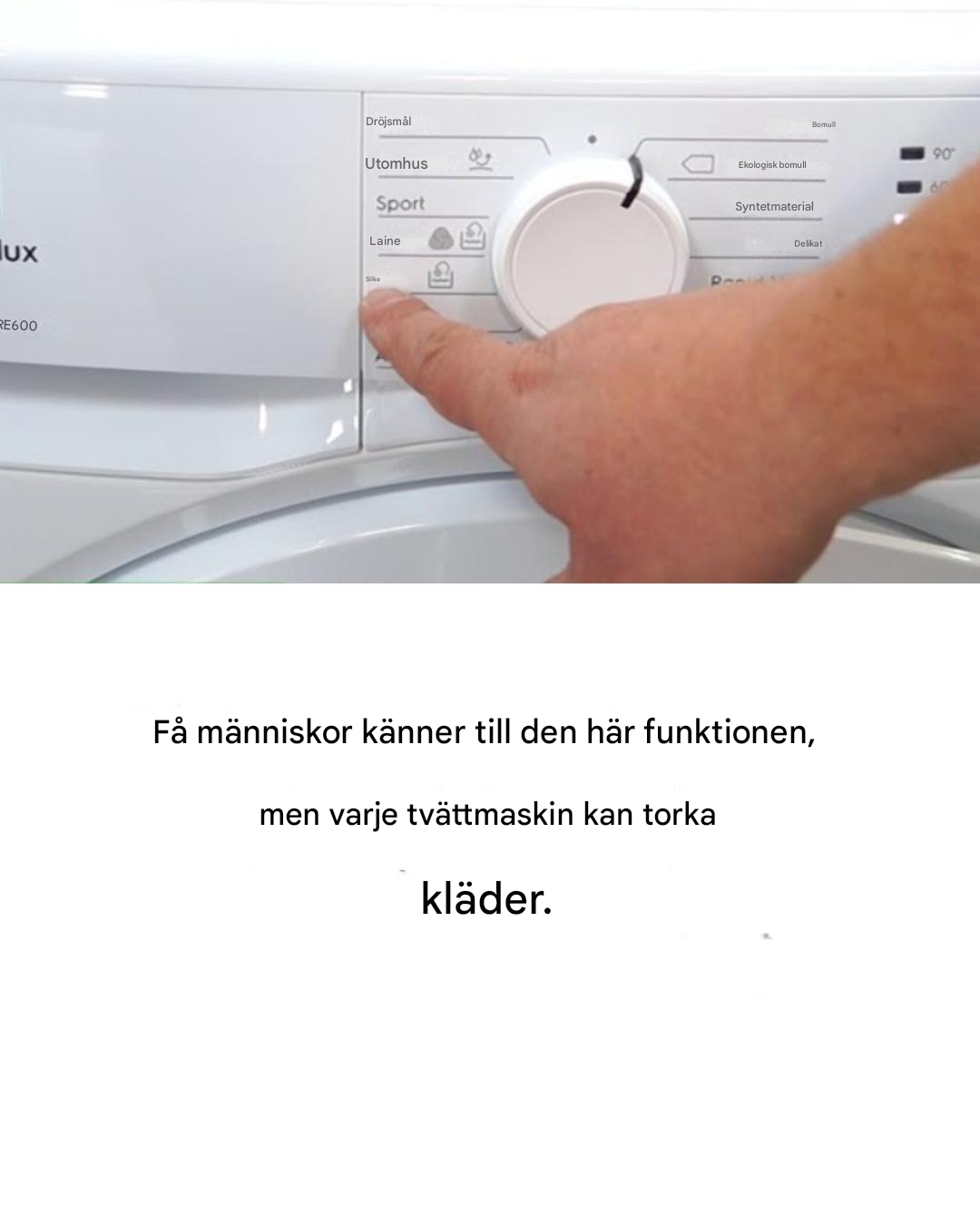 Tio av tio tvättmaskiner kan torka, men få känner till den här funktionen.