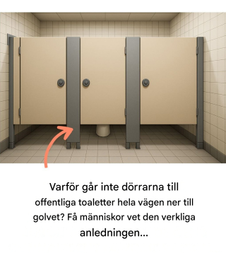 Varför går inte dörrarna till offentliga toaletter hela vägen ner till golvet? Få människor vet svaret…