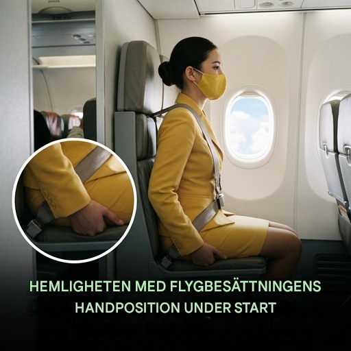 Flygvärdinnornas hemliga hållning under kritiska faser av flygningen