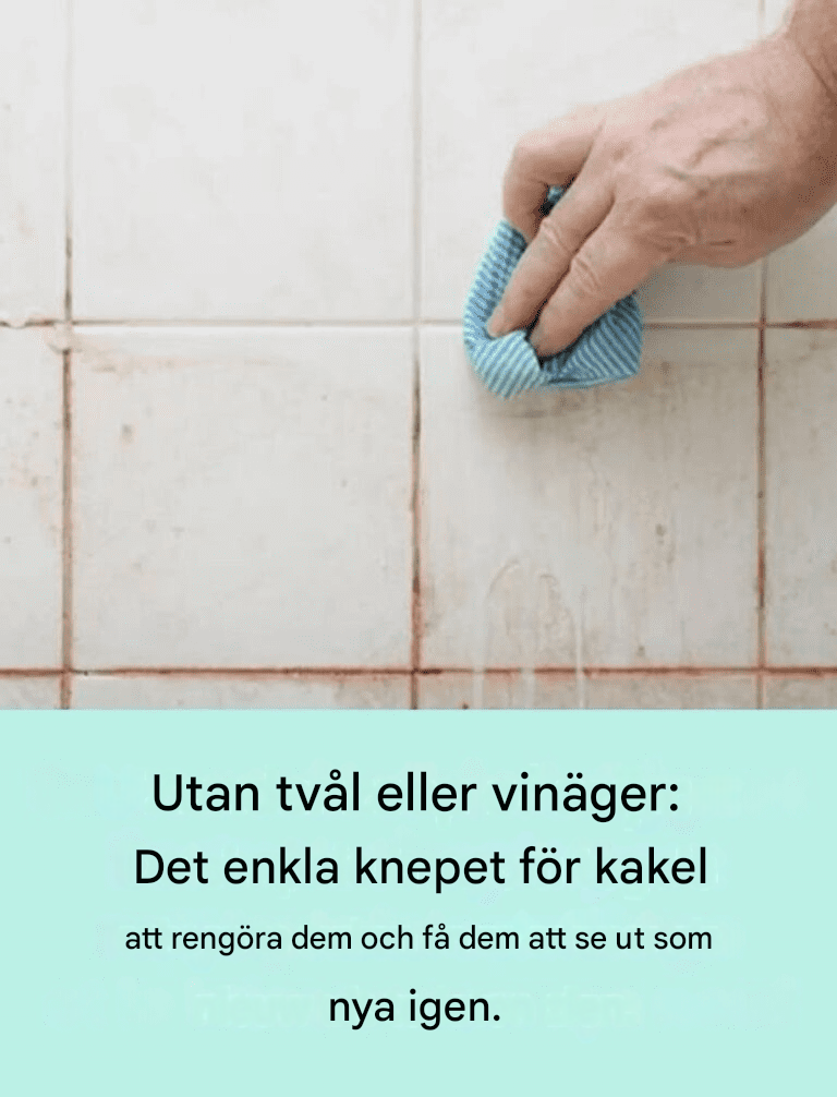 Ingen tvål eller vinäger behövs: ett enkelt knep för att rengöra kakel och få dem att glänsa som nya igen.